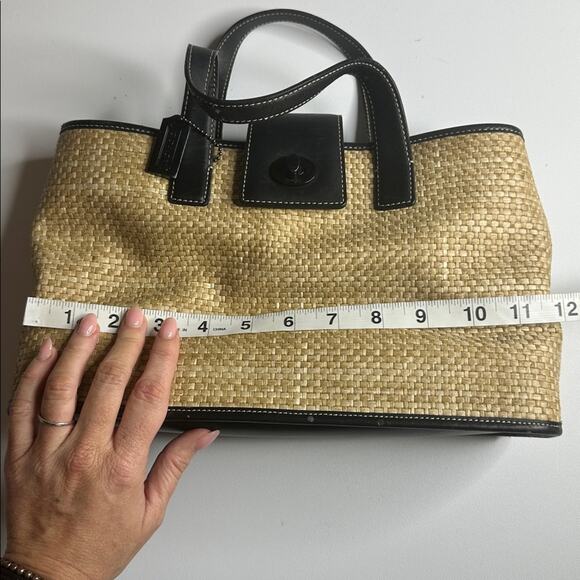 Authentic Coach Vintage Straw Rattan Small Handbag Leather COJ6183 Read - Picture 14 of 16